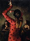 Flamenco Dancer tabladoiv painting